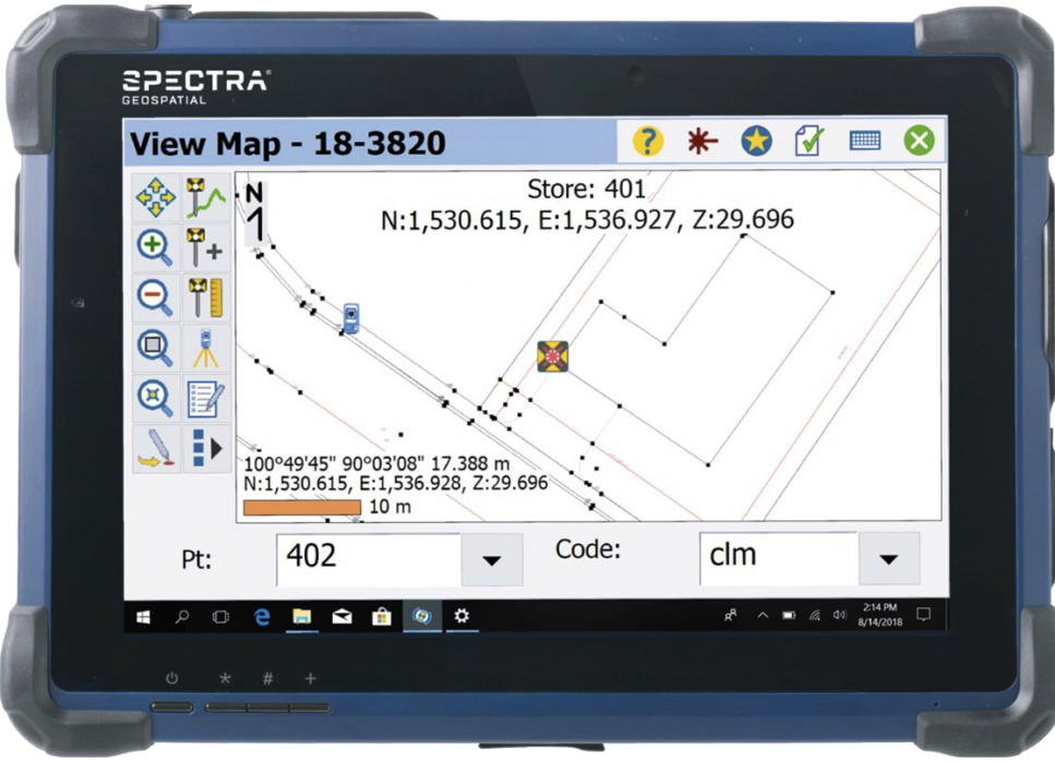 spectra precision survey office software